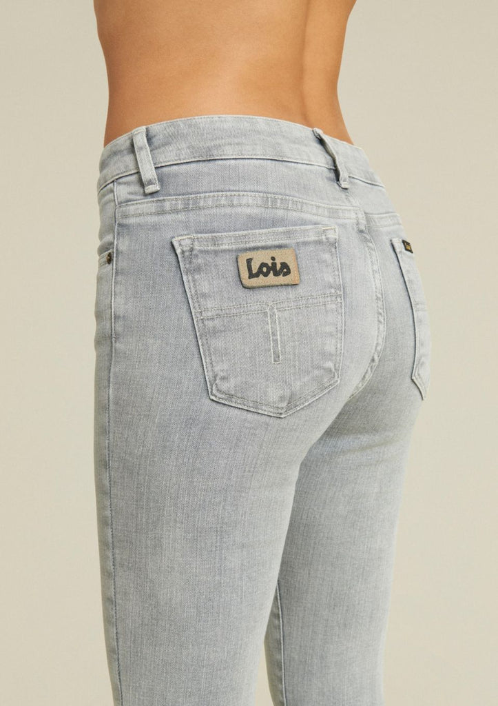 raval flare jeans grey stone lois