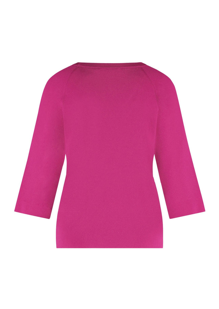 Marijn vneck pullover raspberry studio anneloes