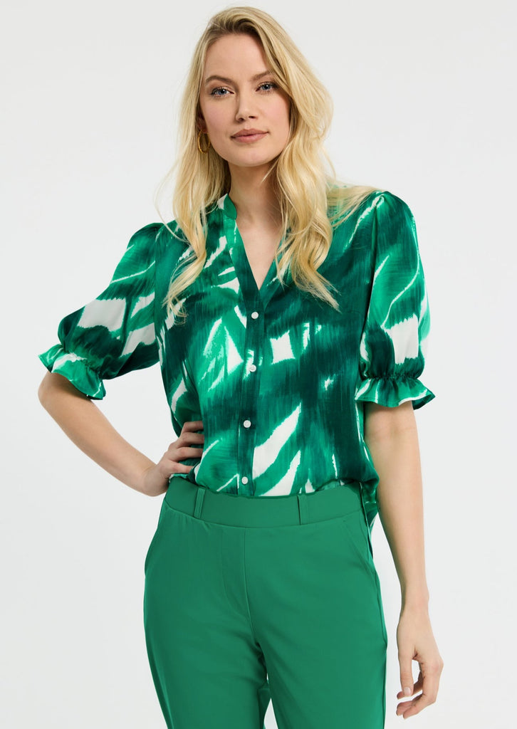 Fawn satin palm blouse studio anneloes