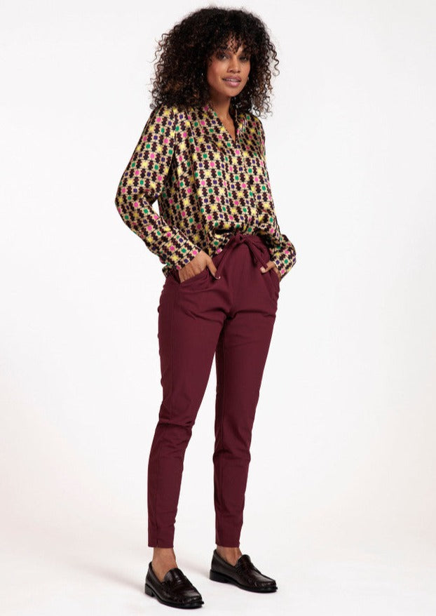 Downstairs bonded trousers bordo studio anneloes