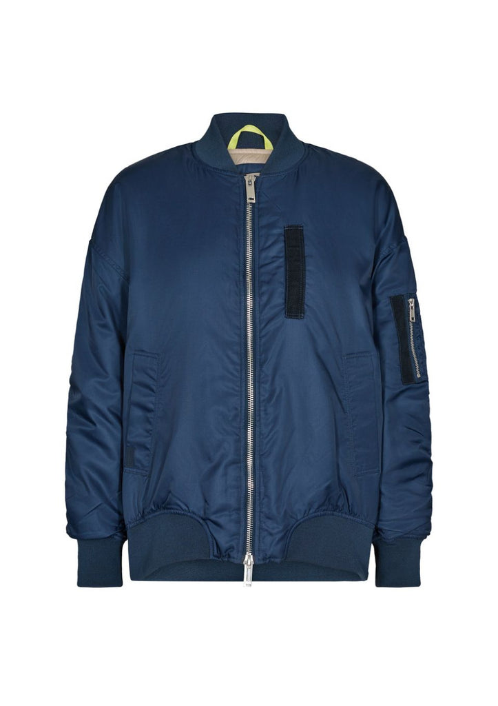 blauwe bomberjack mos mosh