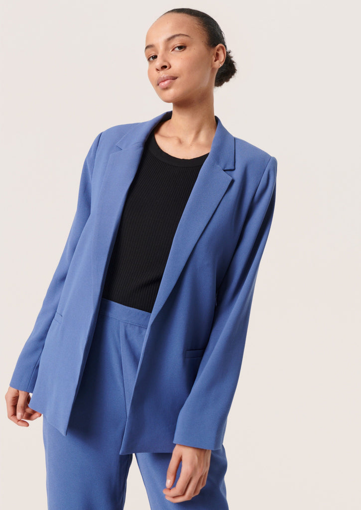 blauwe casual blazer soaked in luxury