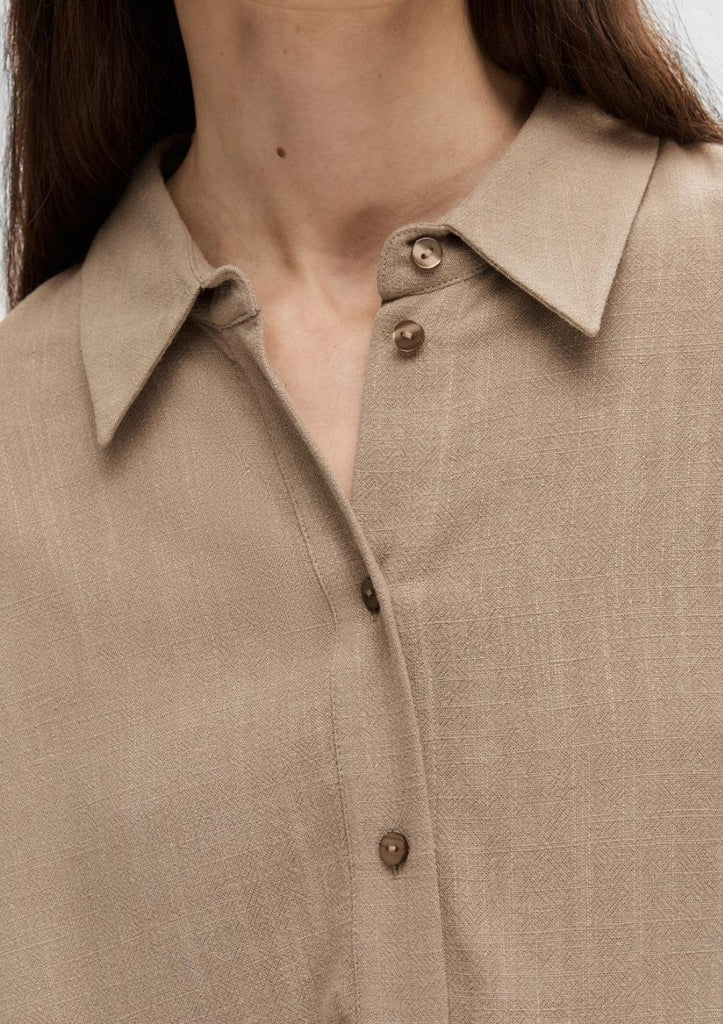 beige linnen mix blouse selected