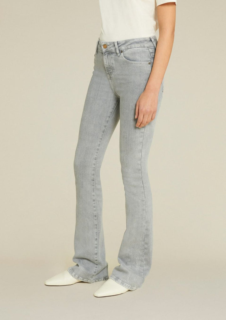 raval flare jeans grey stone lois