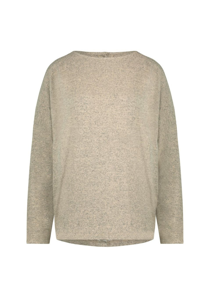 taupe trui knoopjes wijd juul en belle