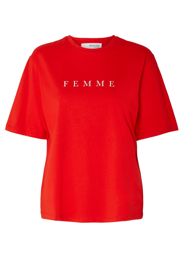 rood shirt selected femme