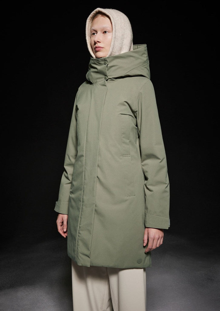 eline licht groene winterjas elvine woman