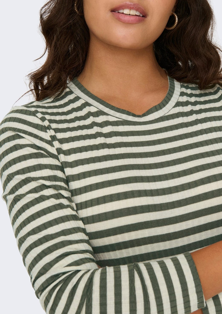 groene streep print shirt jdy