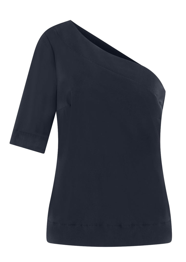 Lulu one shoulder top dark blue studio anneloes