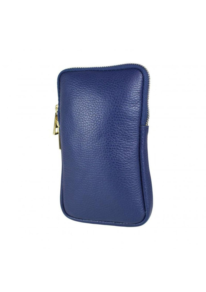 telefoontasje leer donker blauw baggyshop