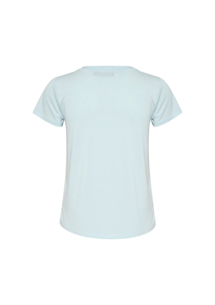 v hals shirt lichtblauw soaked in luxury