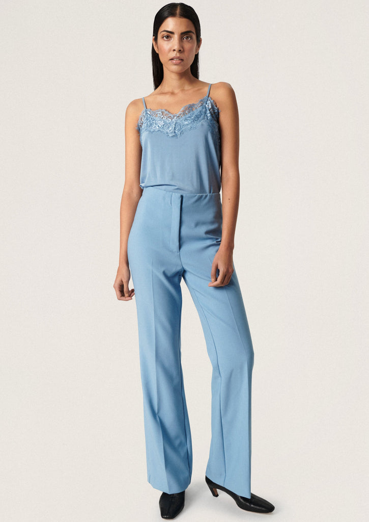 kanten top blauw hemd soaked in luxury
