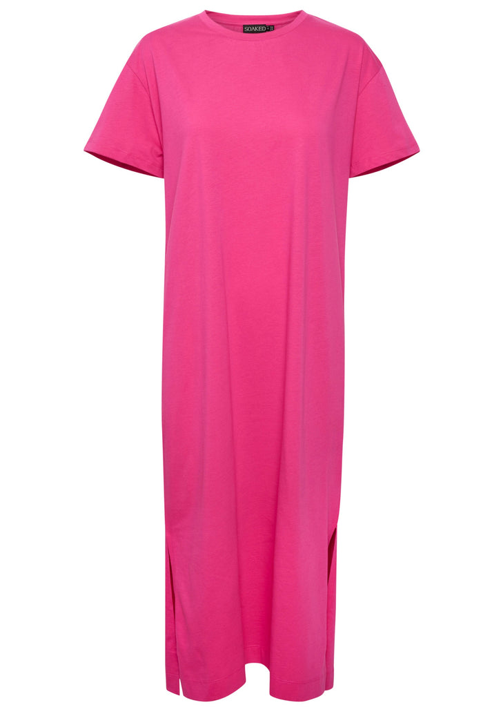 t shirt jurk roze katoen soaked in luxury