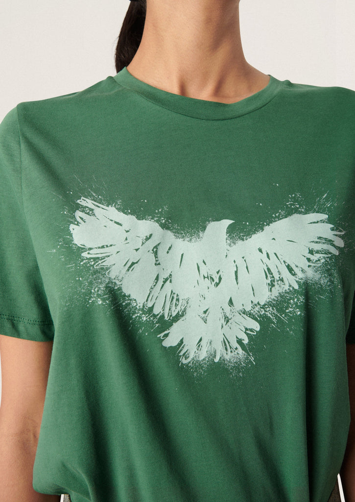 groen t shirt opdruk soaked in luxury