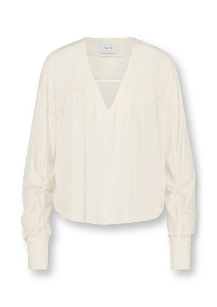 WITTE BLOUSE SIMPLE V HALS