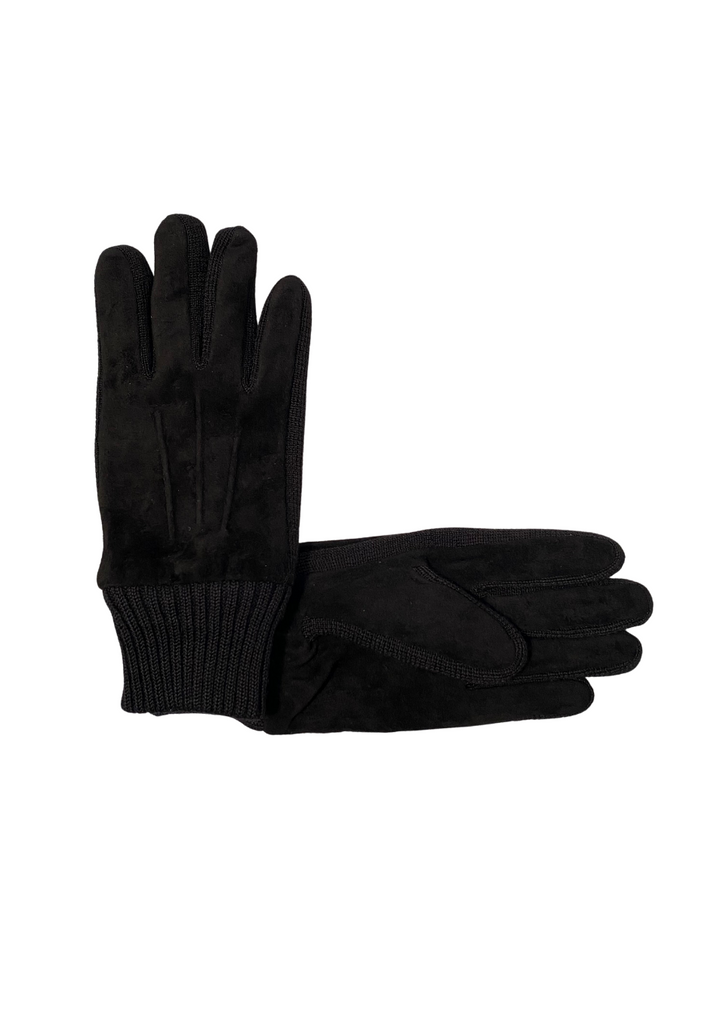 zwarte suedine handschoenen otto kessler