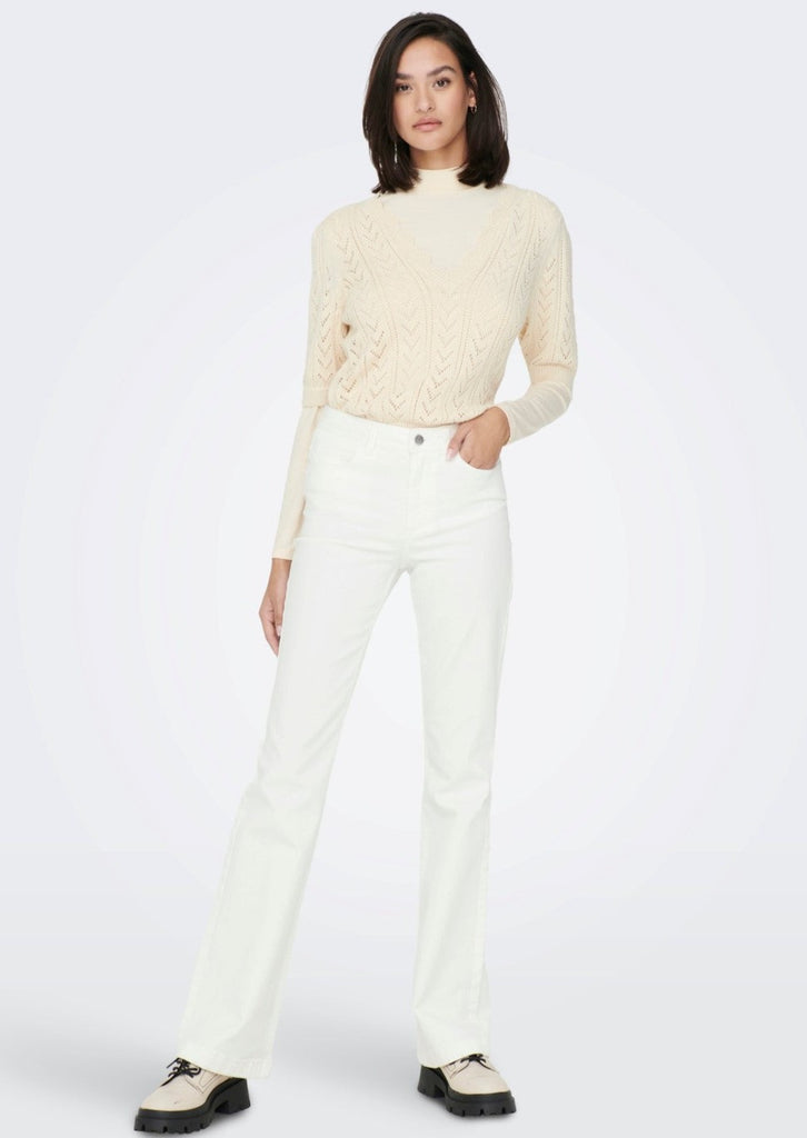 witte flared jeans jdy