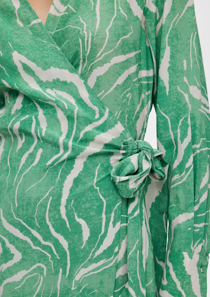 overslag midi jurk selected femme groen